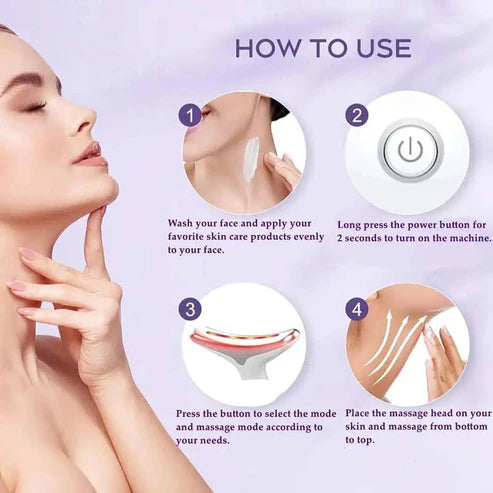 Face Neck Lifting and Tightening Massager Anti-Aging Device, Wrinkle and Double Chin Remover Beauty Device